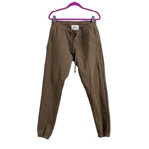 Talentless Womens Brown Heavyweight Cotton Fleece Athleisure Sweatpants Sz M